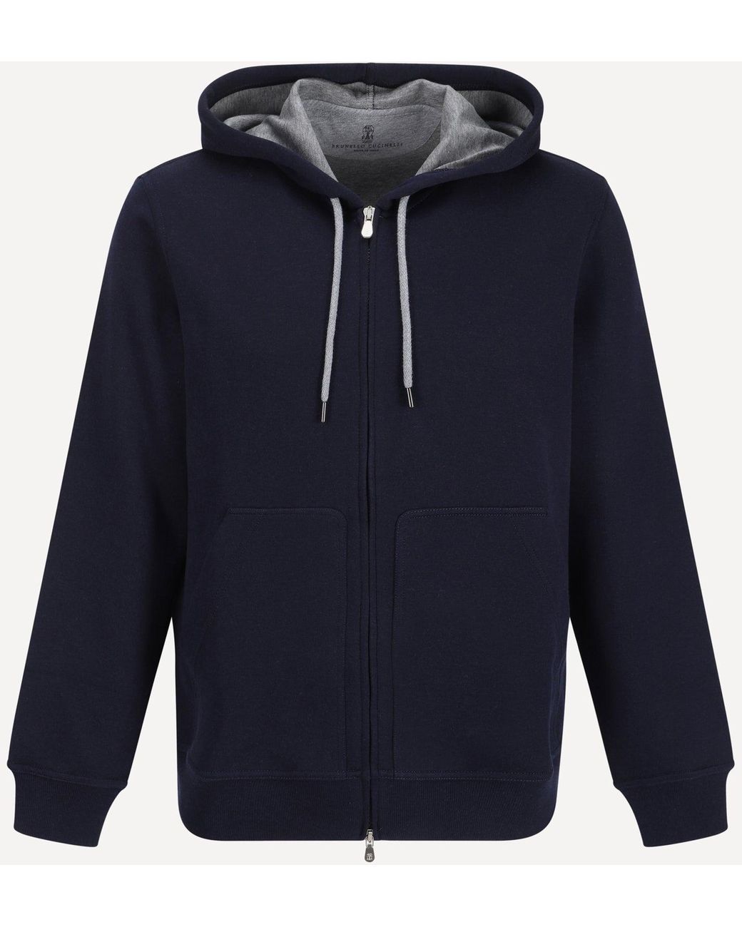 Cashmere-Cotton Pullover Hoodie