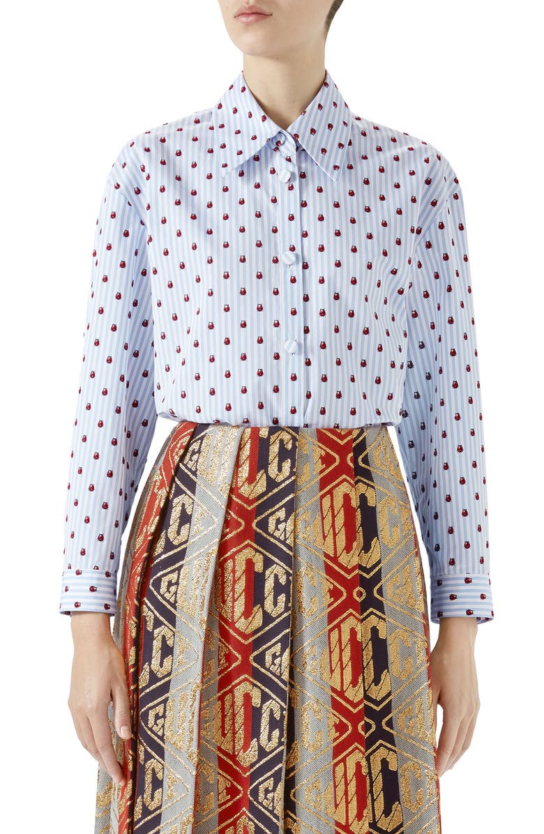 Cotton Poplin Logo Shirt