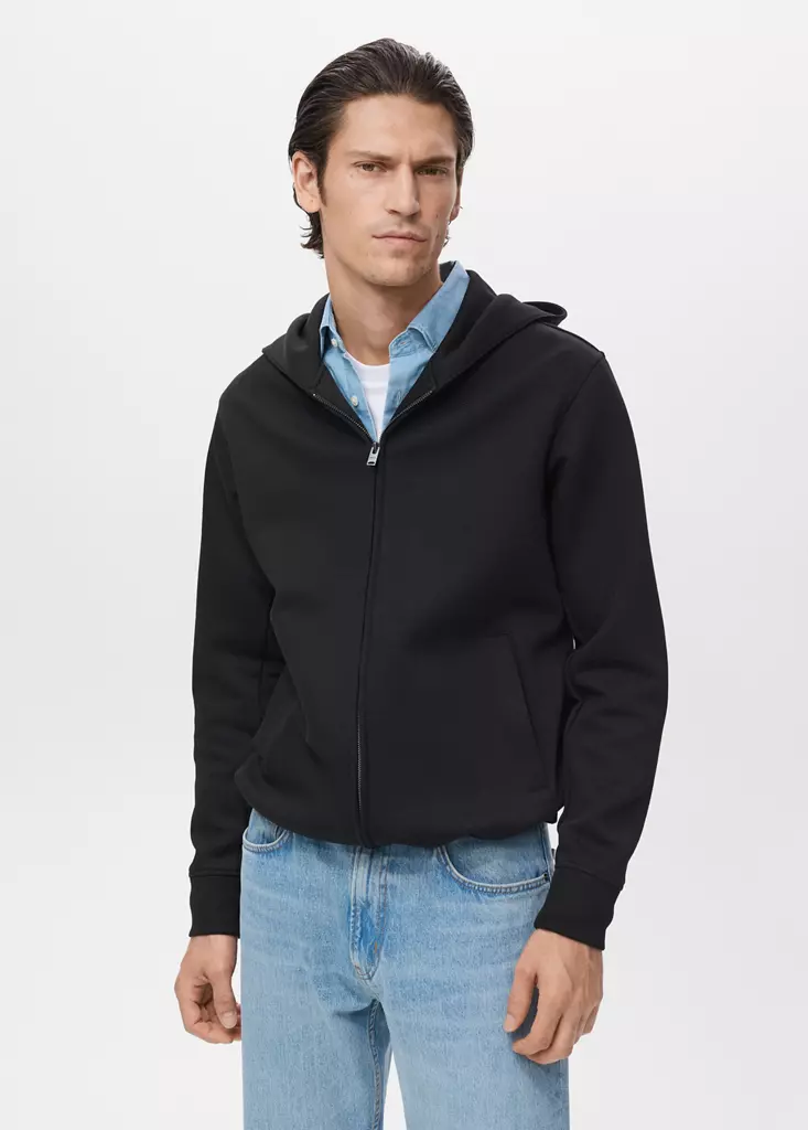 Mango Zip-Up Sweatshirt