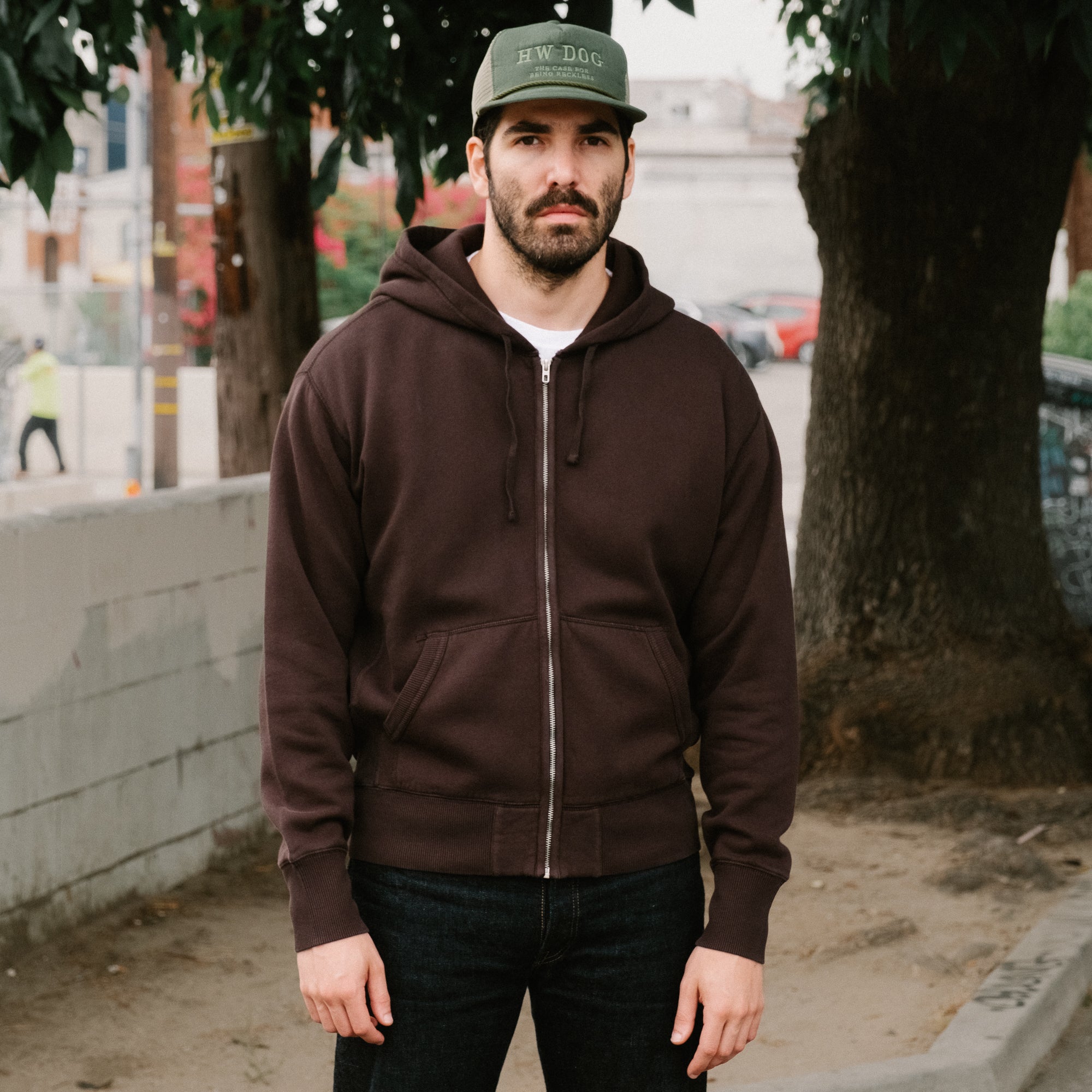 RRL Cotton-Blend Zip Hoodie