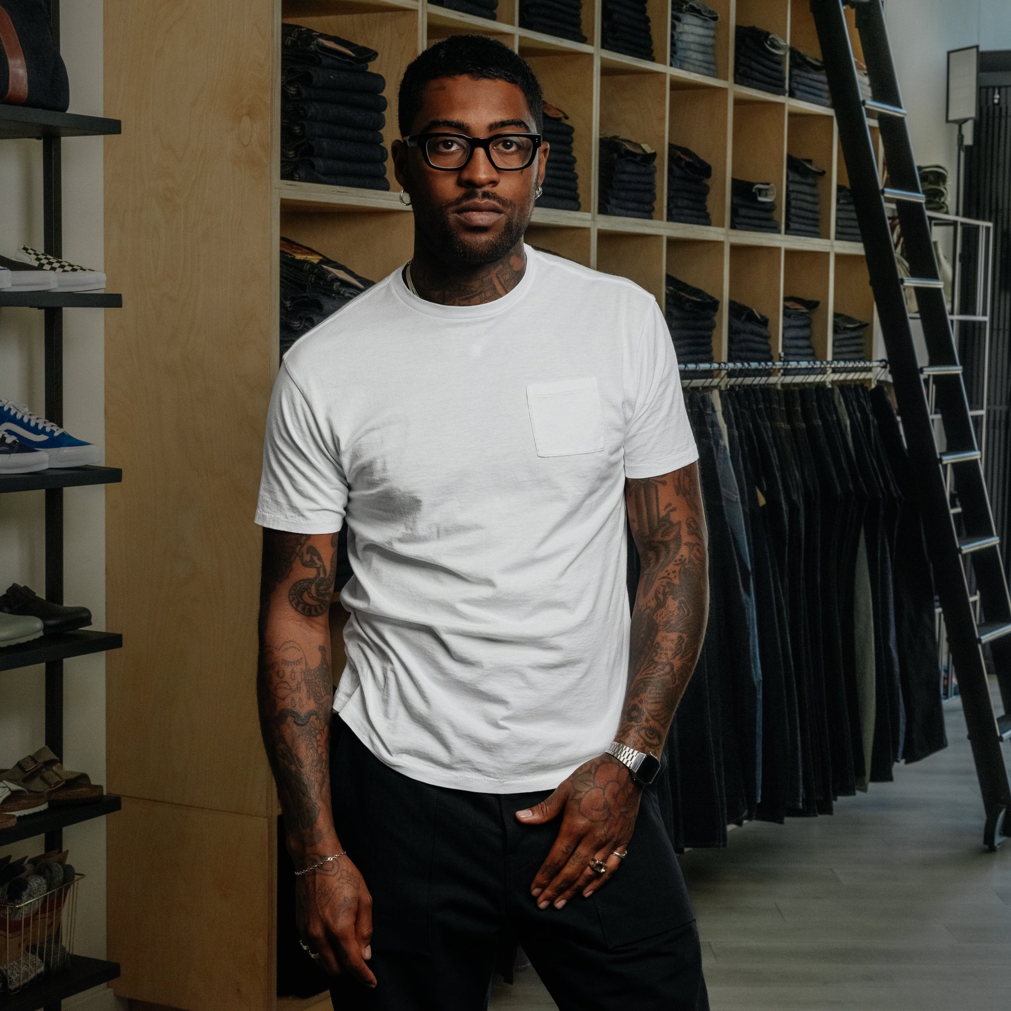 RRL Cotton Jersey Pocket Tee