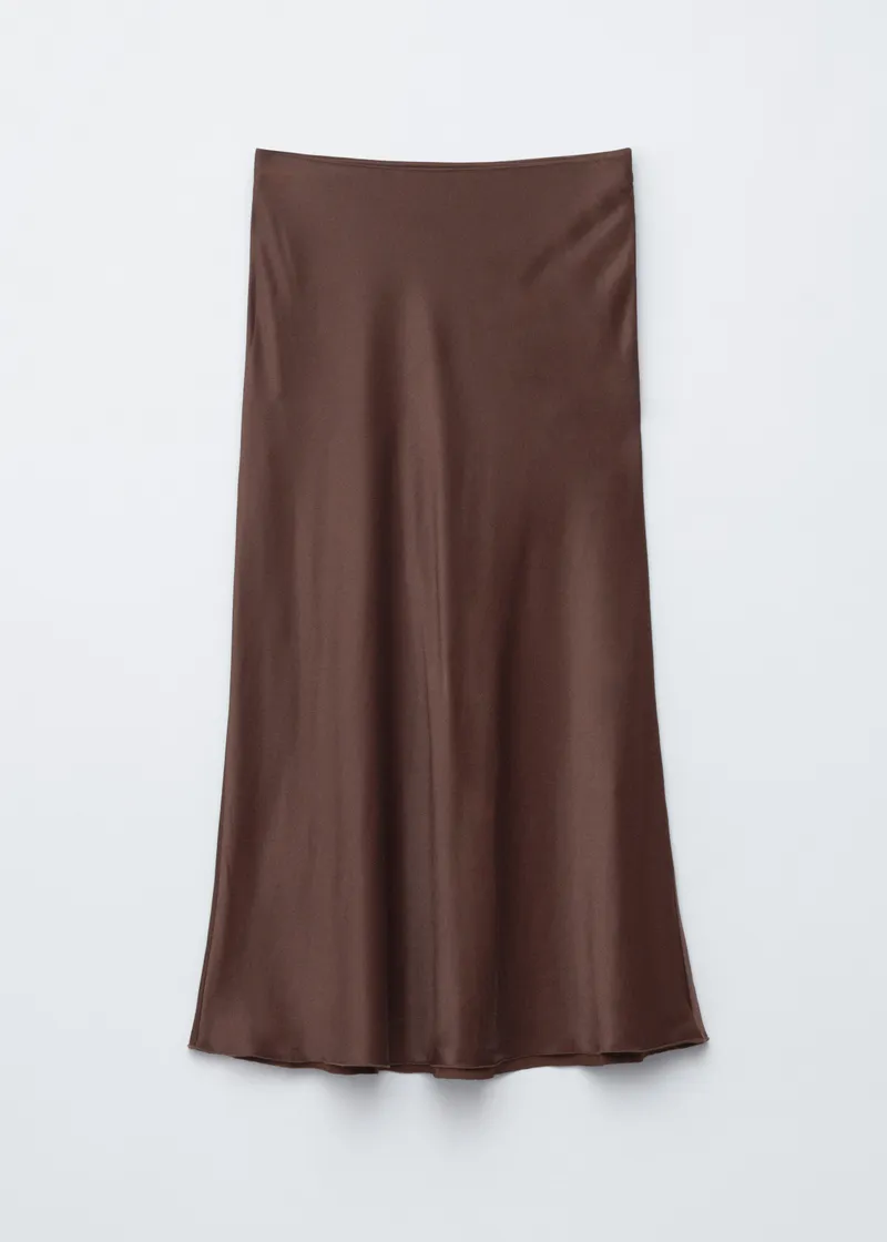 Satin Midi Skirt