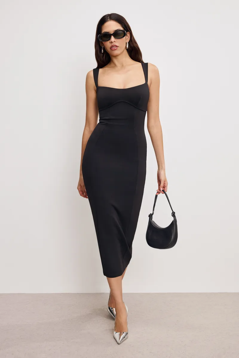 Sculpting Sweetheart Midi Dress